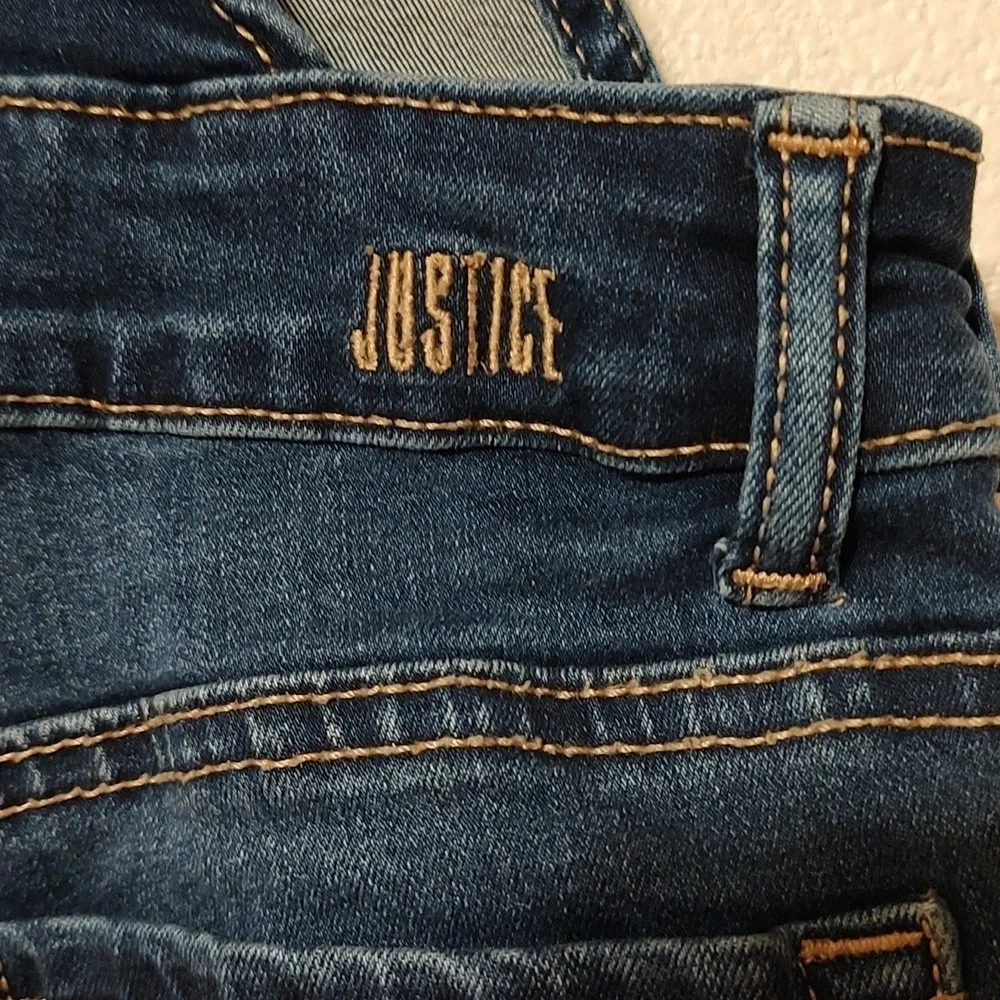 Justice Distressed Shorttalls Overalls size 8